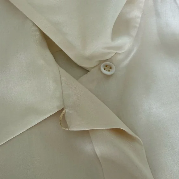 Vtg silk Christian Dior for Saks Fifth Avenue-Vintage Cream Women's Blouse- - Picture 10 of 16